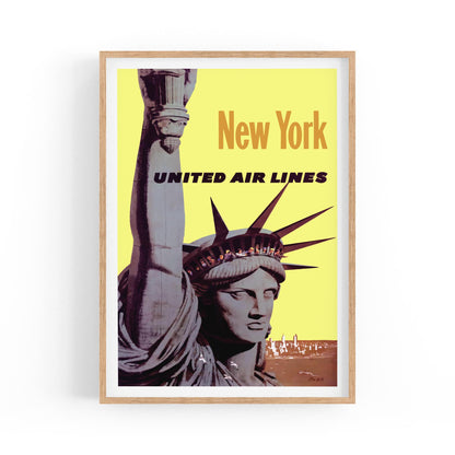 New York United Air Lines, United States of America | Framed Vintage Travel Poster