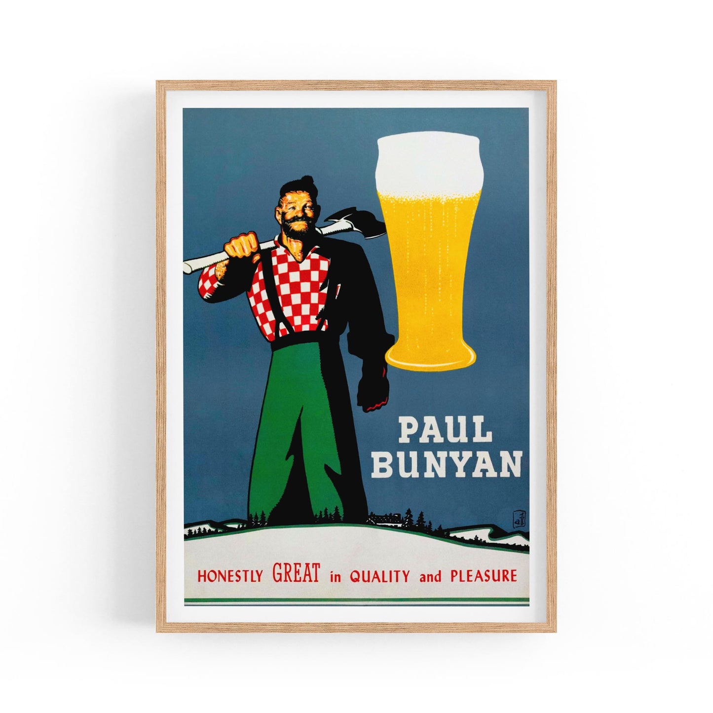 Paul Bunyan Beer | Framed Vintage Poster