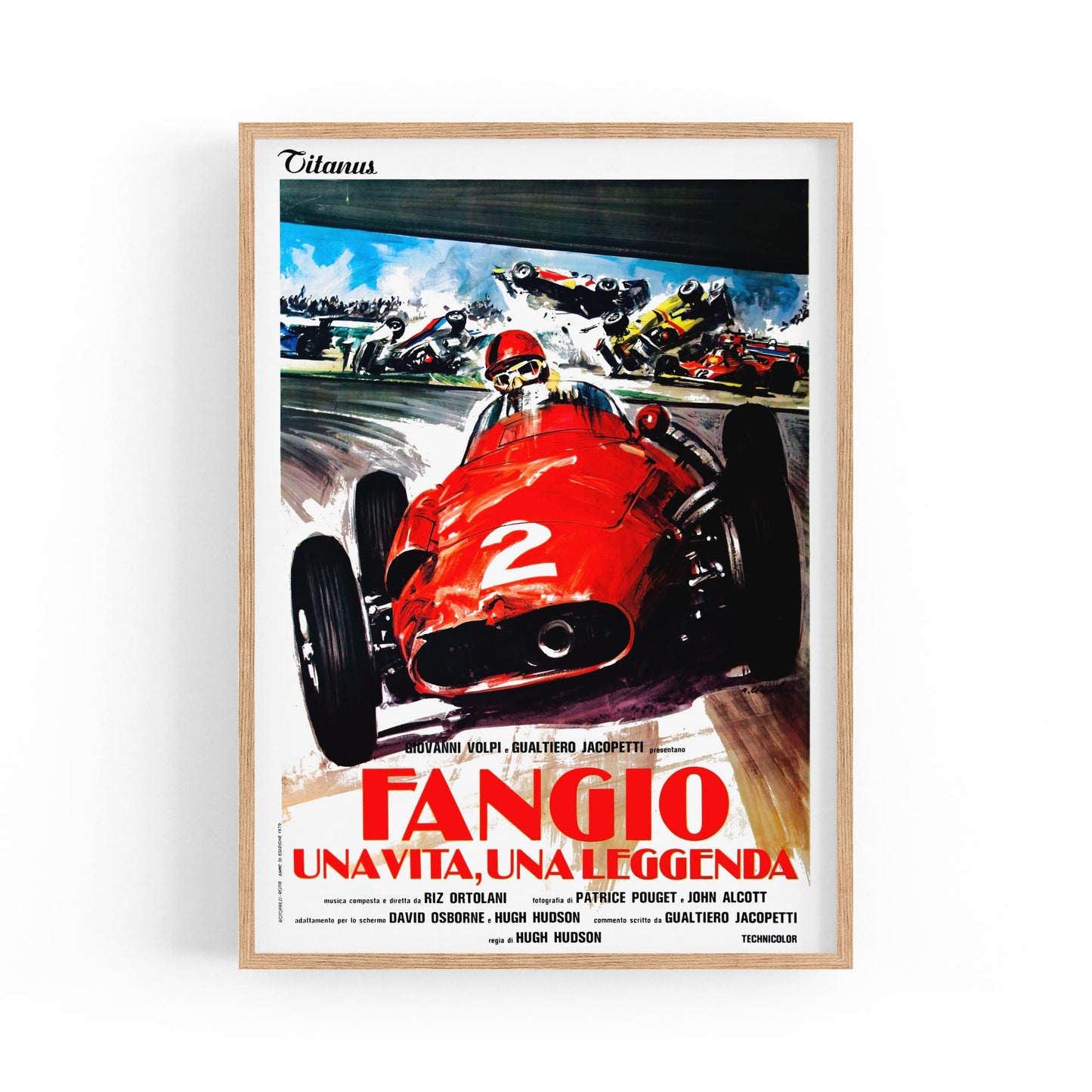 "Fangio" Movie Italian Motorsport | Framed Vintage Poster