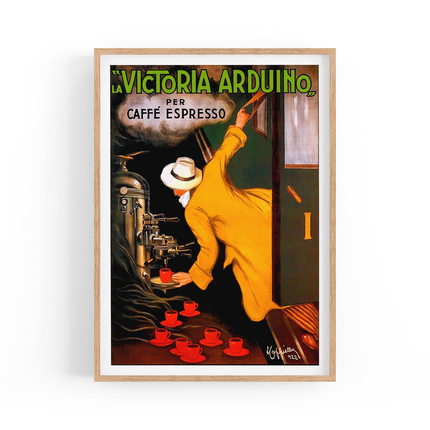 La Victoria Arduino Espresso Coffee by Leonetto Cappiello | Framed Vintage Poster