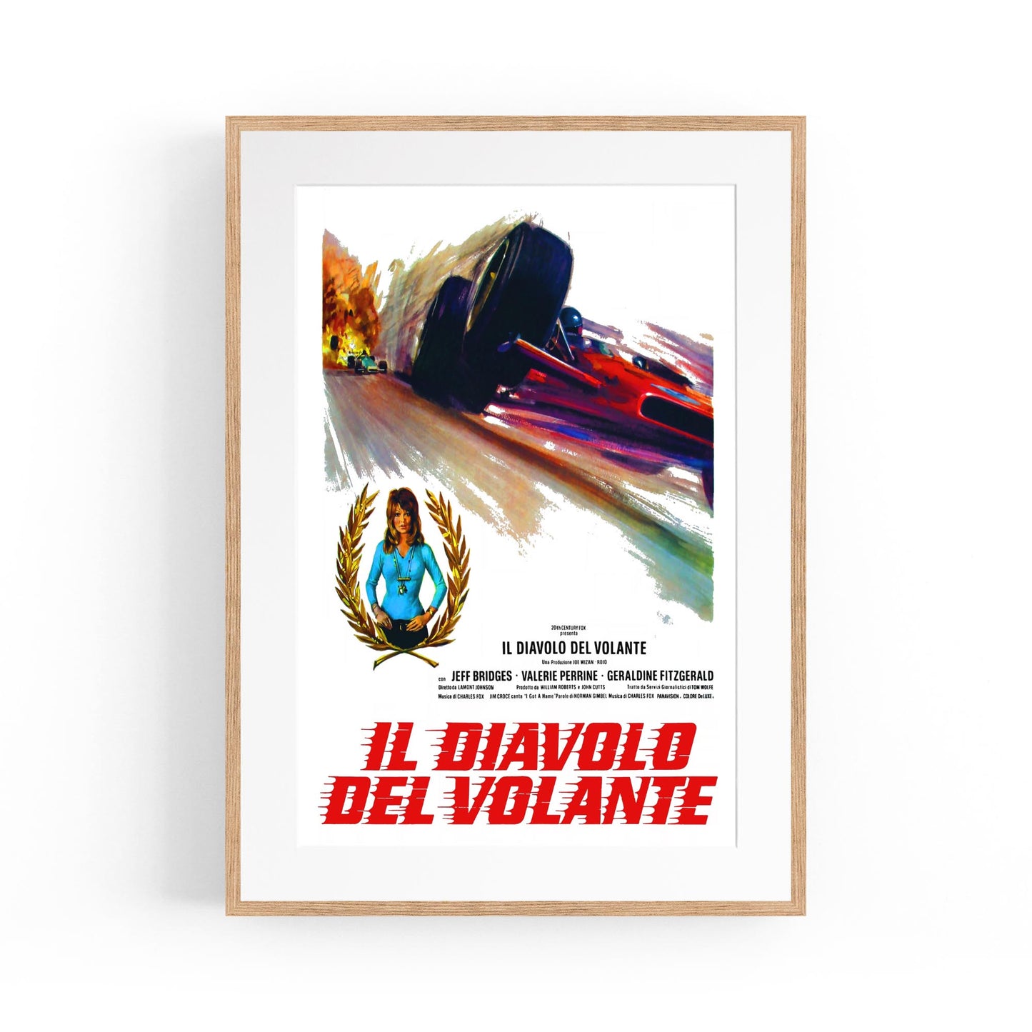 Motorsport "Il Diavolo Del Volante" Italian Movie | Framed Vintage Poster