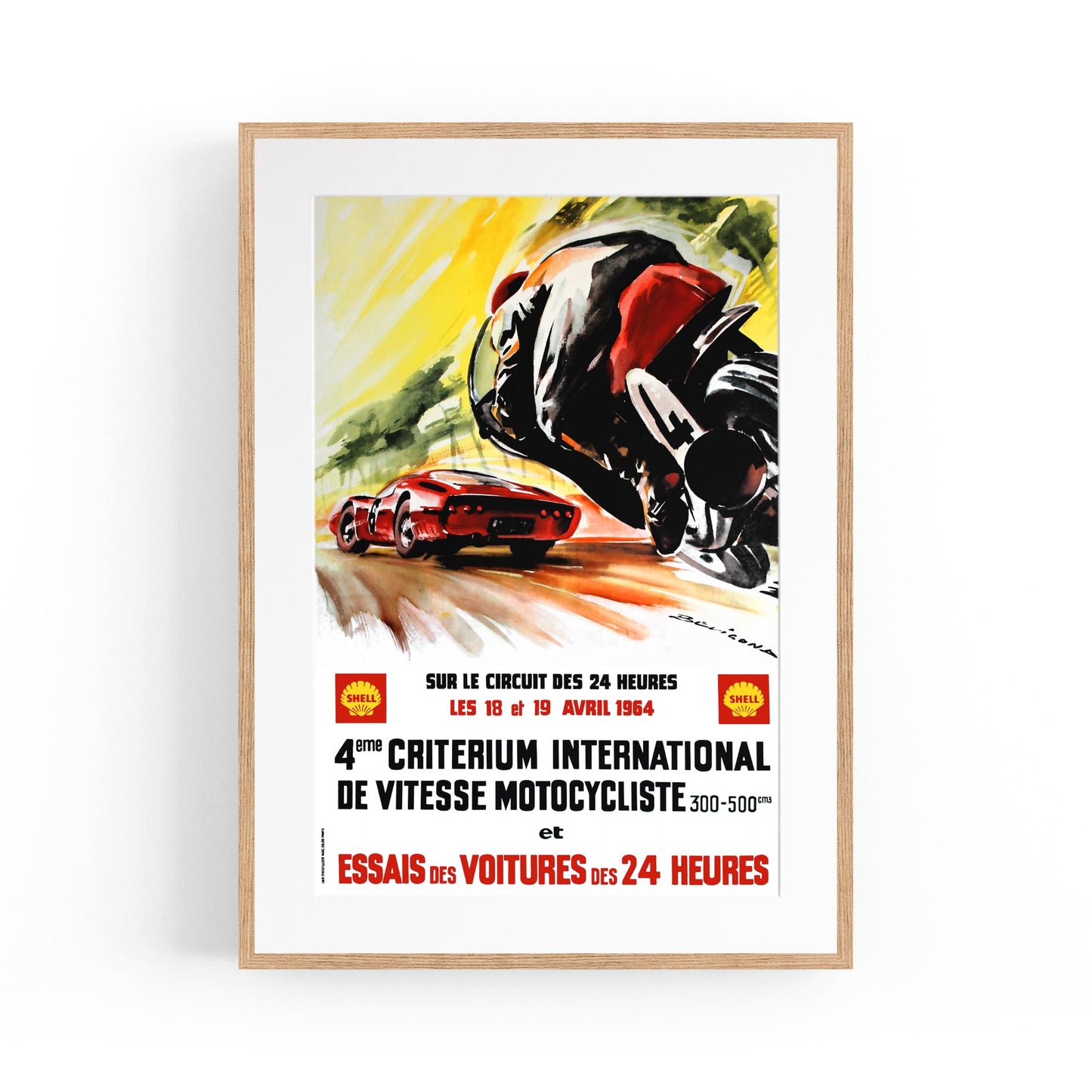 1964 Le Mans 24 Hours French | Framed Vintage Poster