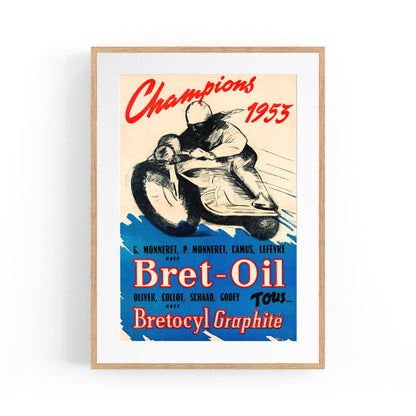 Bret Oil Motor Racing | Framed Vintage Poster