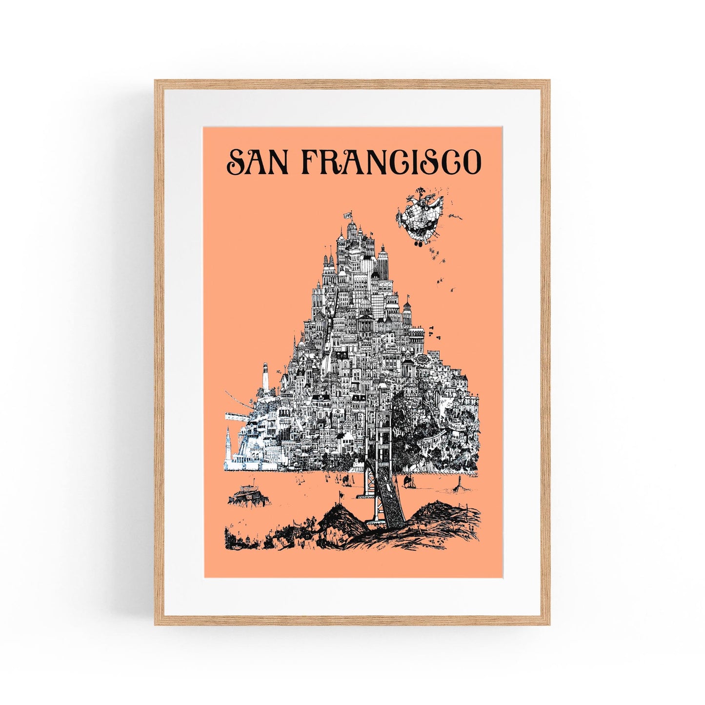 San Francisco, USA by David Schiller | Framed Vintage Travel Poster