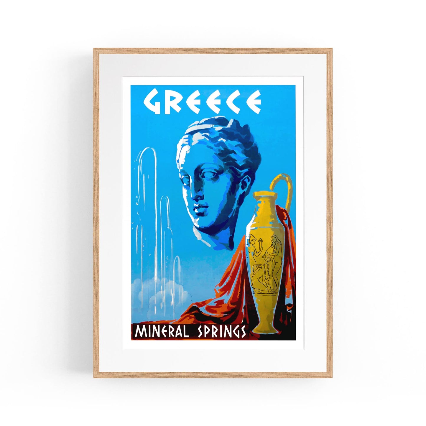 Mineral Springs, Greece | Framed Vintage Travel Poster