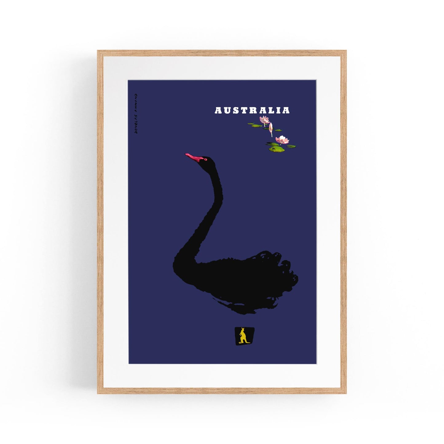 Black Swan Australian | Framed Vintage Travel Poster