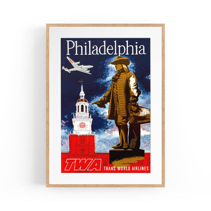 Philadelphia by TWA, United States of America | Framed Vintage Travel Poster