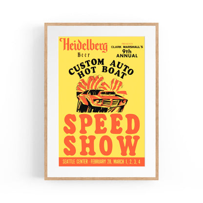 1973 Car "Speed Show" Seattle | Framed Vintage Poster