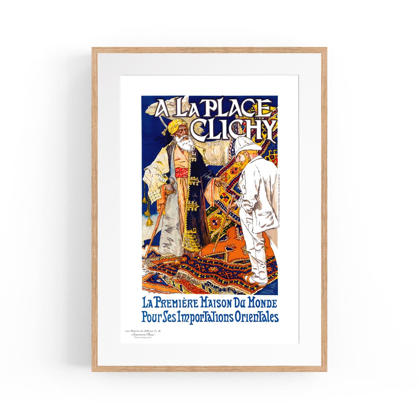 Oriental Importations "A La Place Clichy" French | Framed Vintage Poster