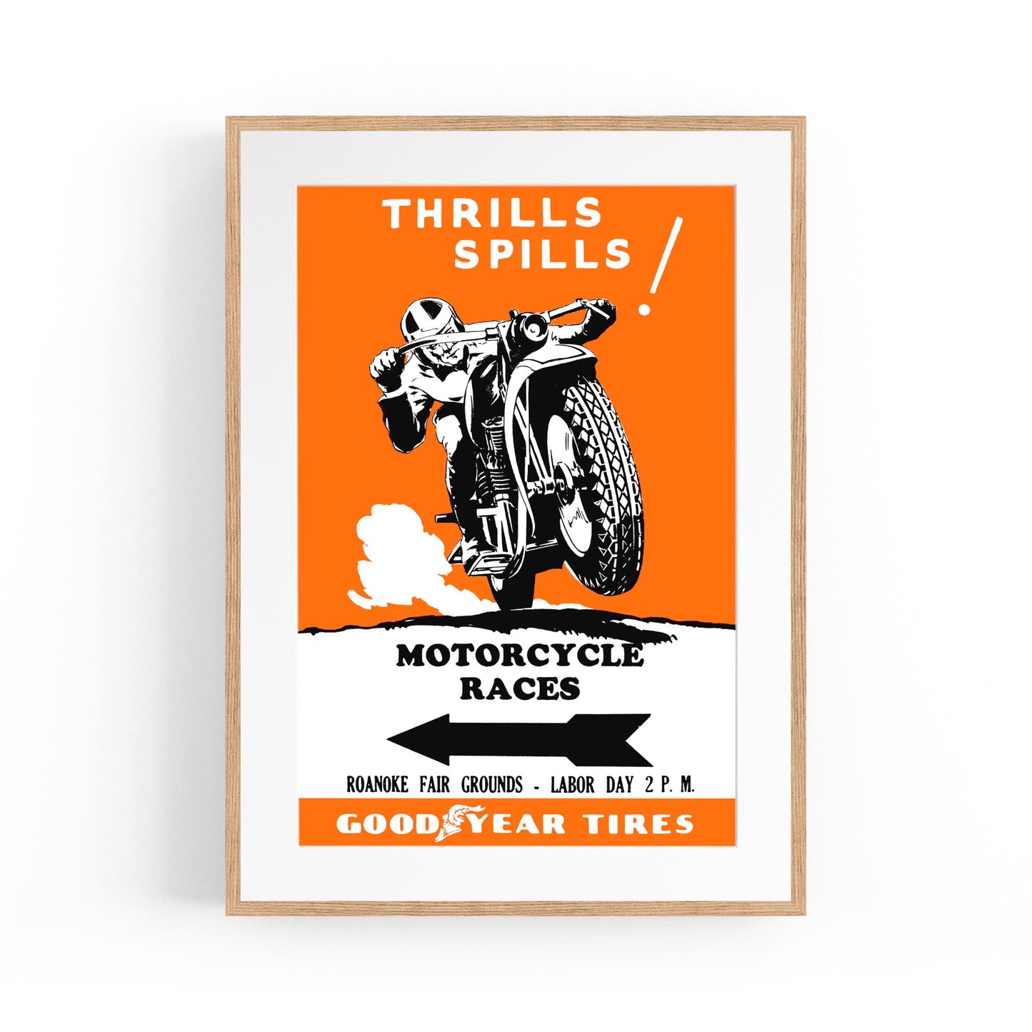 Goodyear Motor Racing | Framed Vintage Poster