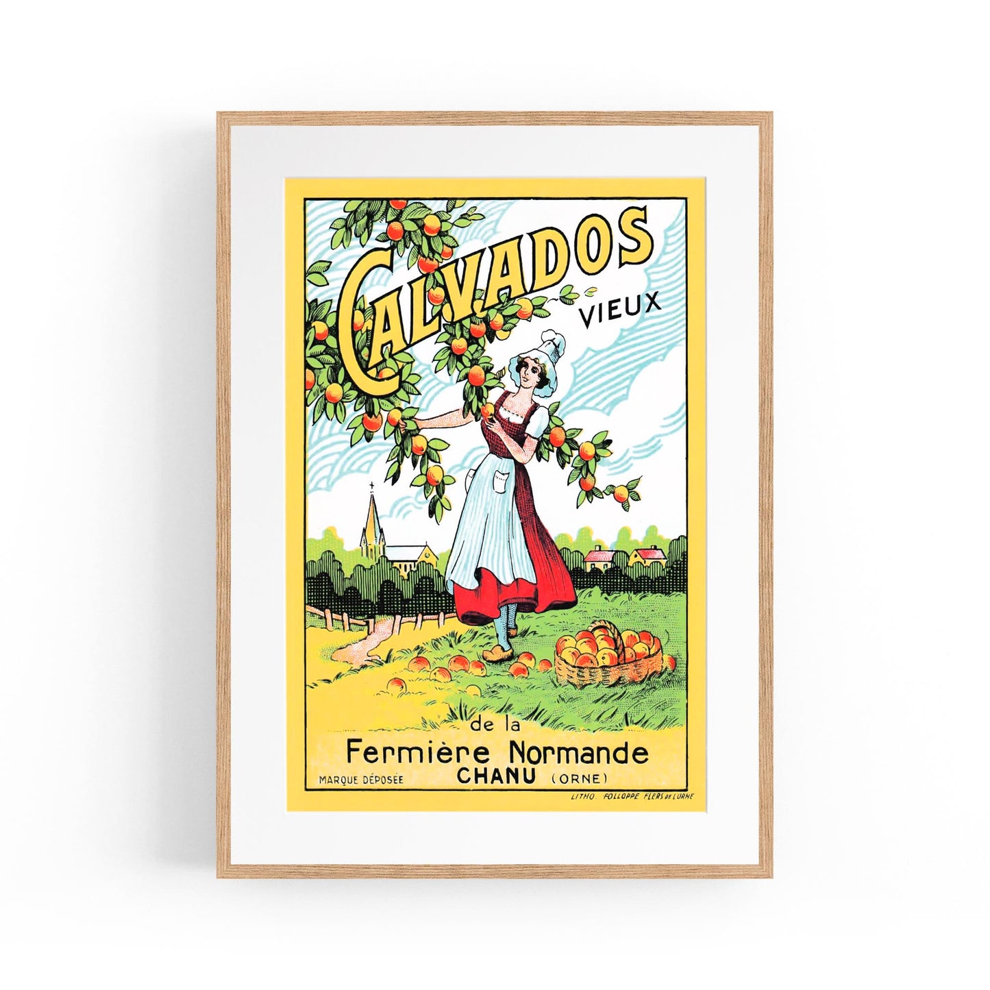 Old Calvados Brandy | Framed Vintage Poster