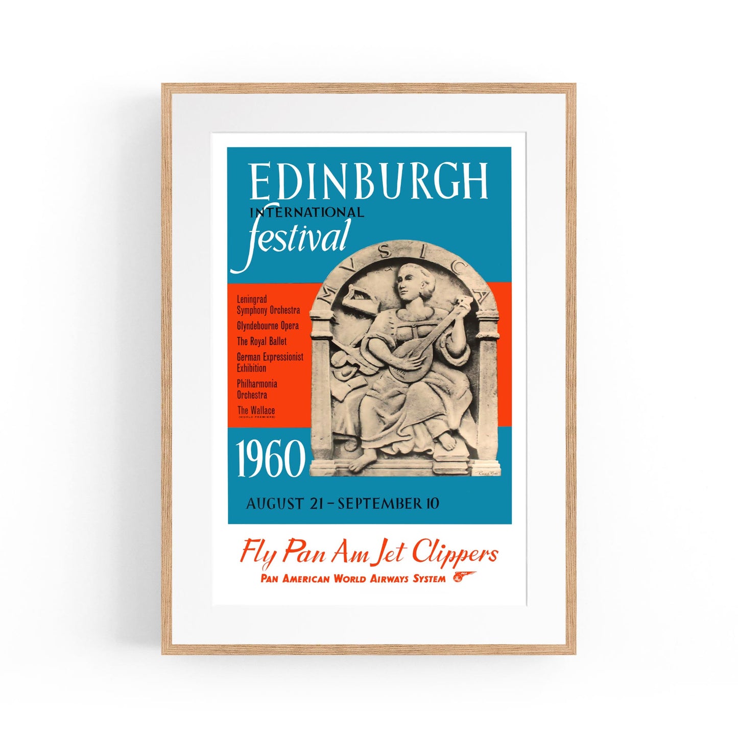 Edinburgh International Festival 1960, Scotland | Framed Vintage Travel Poster