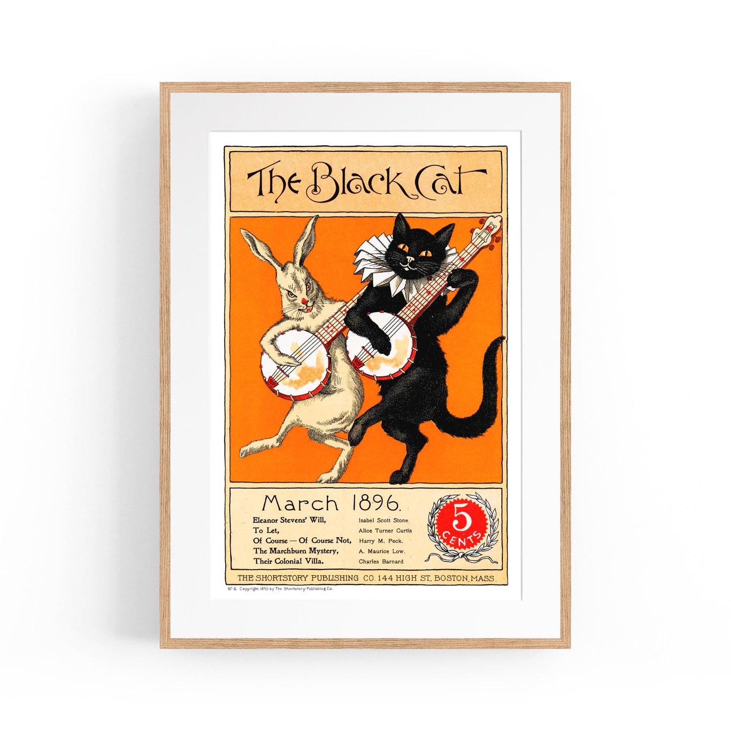 The Black Cat Shortstory Publishing | Framed Vintage Poster