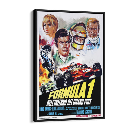 "Formula 1" Italian Motorsport Movie (Original Design) | Framed Canvas Vintage Design