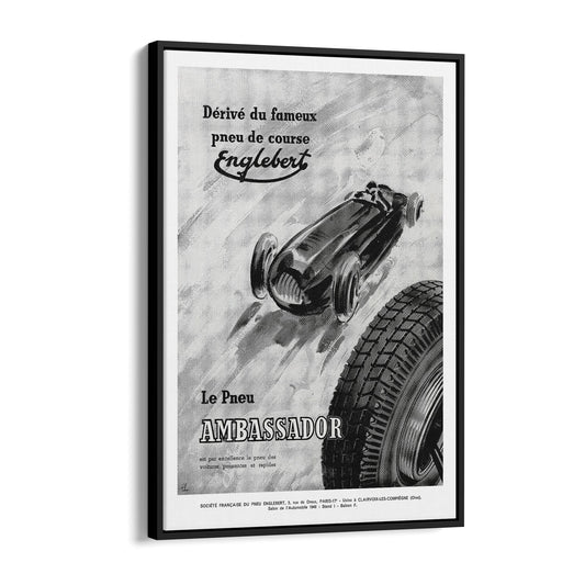 "Ambassador" French Tyre | Framed Canvas Vintage Design
