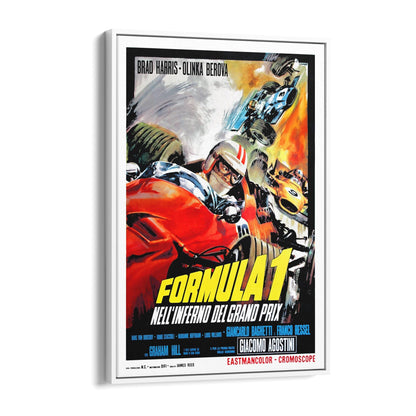 "Formula 1" Italian Motorsport Movie (Alt Design) | Framed Canvas Vintage Design