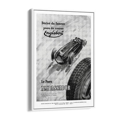 "Ambassador" French Tyre | Framed Canvas Vintage Design