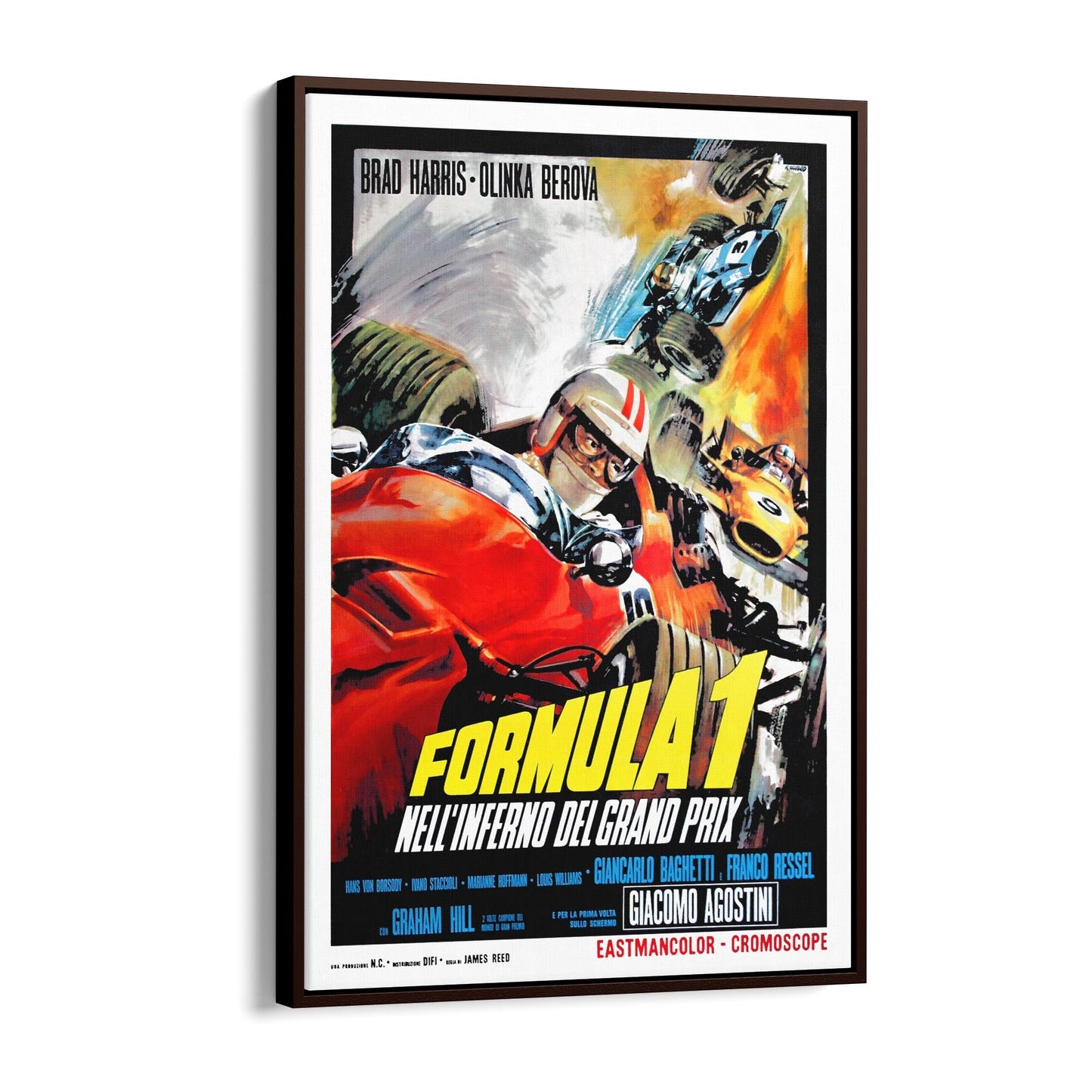 "Formula 1" Italian Motorsport Movie (Alt Design) | Framed Canvas Vintage Design