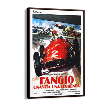 "Fangio" Movie Italian Motorsport | Framed Canvas Vintage Design