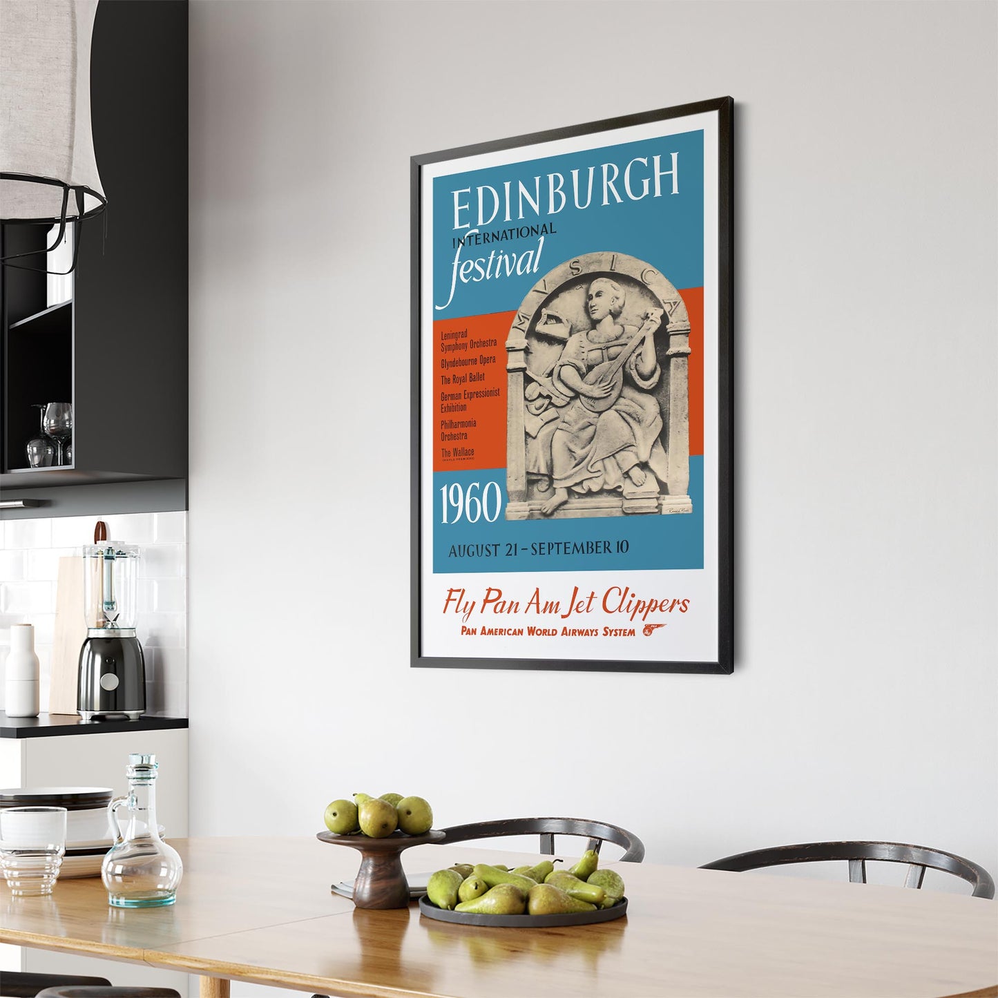 Edinburgh International Festival 1960, Scotland | Framed Vintage Travel Poster