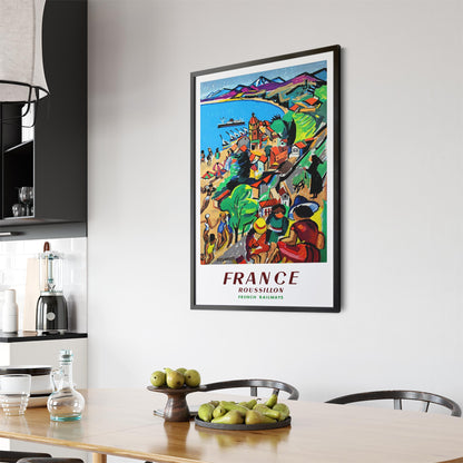 Roussillon, France by Francois Desnoyer | Framed Vintage Travel Poster