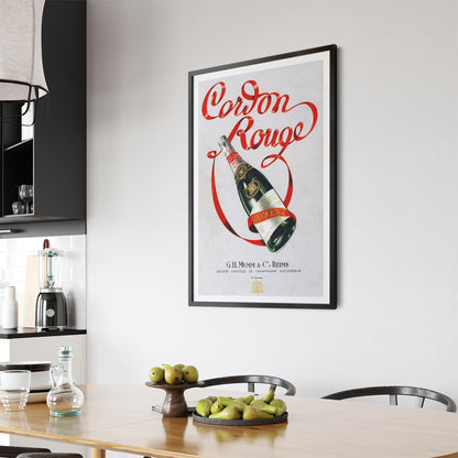 Cordon Rouge Champagne by Edmond Virtel | Framed Vintage Poster