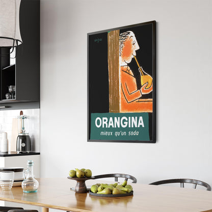 Orangina Meiux Qu'un Soda Drink | Framed Vintage Poster