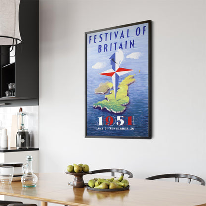 Festival of Britain | Framed Vintage Travel Poster