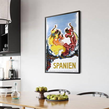 Flamenco Dancers, Spain | Framed Vintage Travel Poster