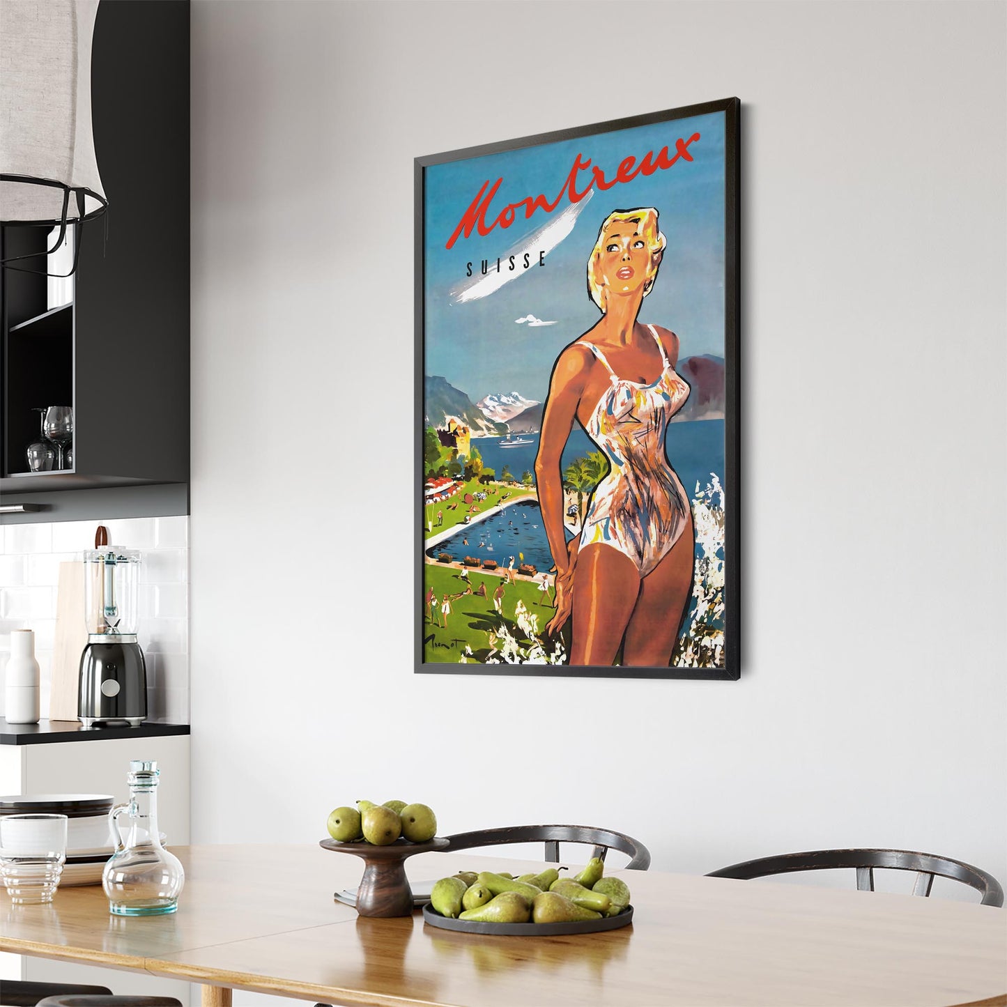 Montreux, Switzerland | Framed Vintage Travel Poster