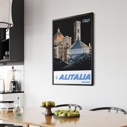 Florence, Italy "Alitalia Airlines" | Framed Vintage Travel Poster