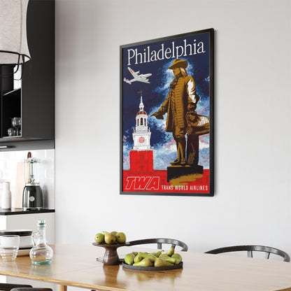 Philadelphia by TWA, United States of America | Framed Vintage Travel Poster