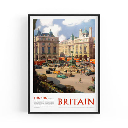 London's Piccadilly Circus by Leonard Squirell | Framed Vintage Travel Poster