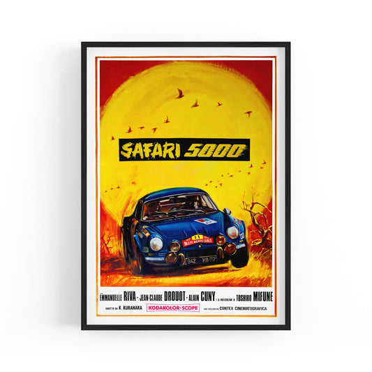 Motorsport "Safari 5000" Italian Movie | Framed Vintage Poster