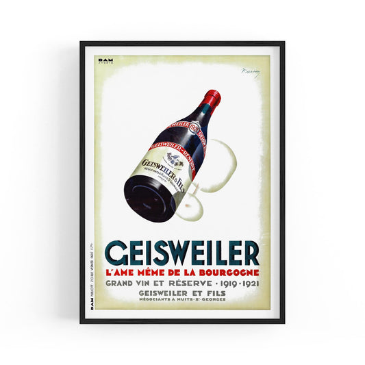 Geisweiler Wine by Manton | Framed Vintage Poster