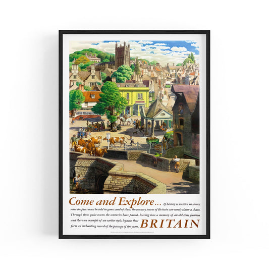 Britain's Country Towns by S.R. Badmin | Framed Vintage Travel Poster