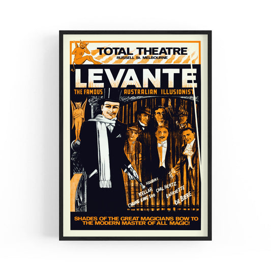 Levante "Total Theatre" Melbourne, Australia | Framed Vintage Poster