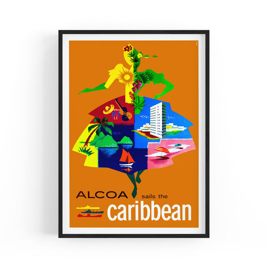 Alcoa Sails the Caribbean | Framed Vintage Travel Poster