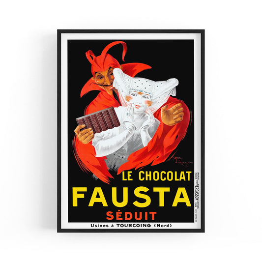 Le Chocolat Fausta by Henry Monnier | Framed Vintage Poster