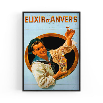 Elixir D'Anvers Belgian | Framed Vintage Poster