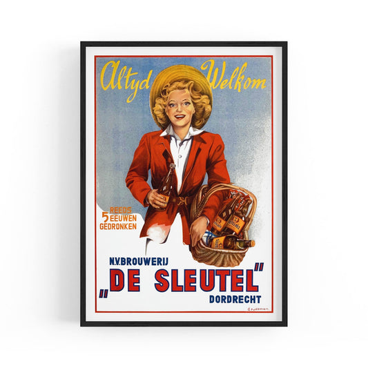 Altyd Welkom - De Sleutel Brewery by D. Rudeman | Framed Vintage Poster