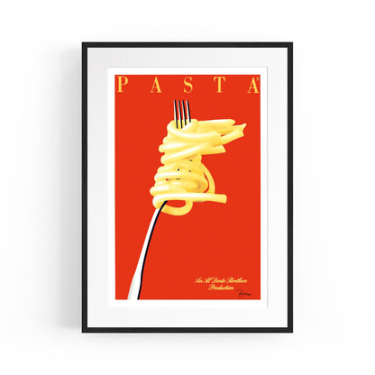 Red Italian Pasta | Framed Vintage Poster