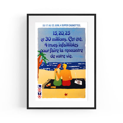 French "Loto" | Framed Vintage Poster