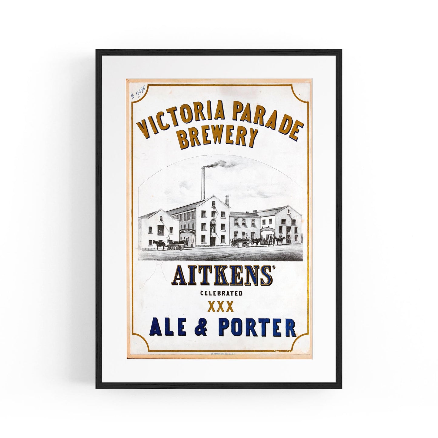 Victoria Parade Brewery, Australia | Framed Vintage Poster