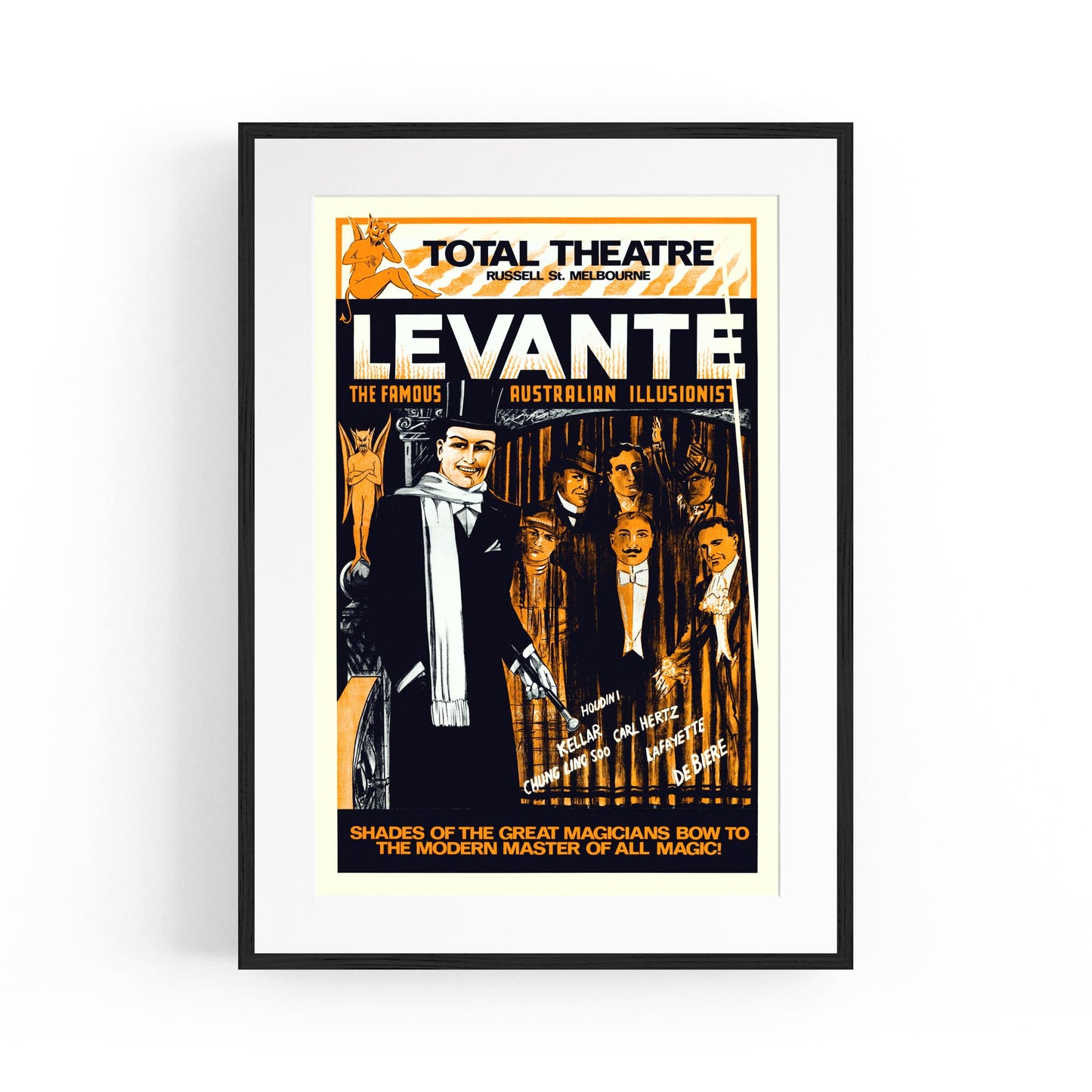 Levante "Total Theatre" Melbourne, Australia | Framed Vintage Poster