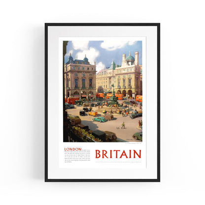 London's Piccadilly Circus by Leonard Squirell | Framed Vintage Travel Poster