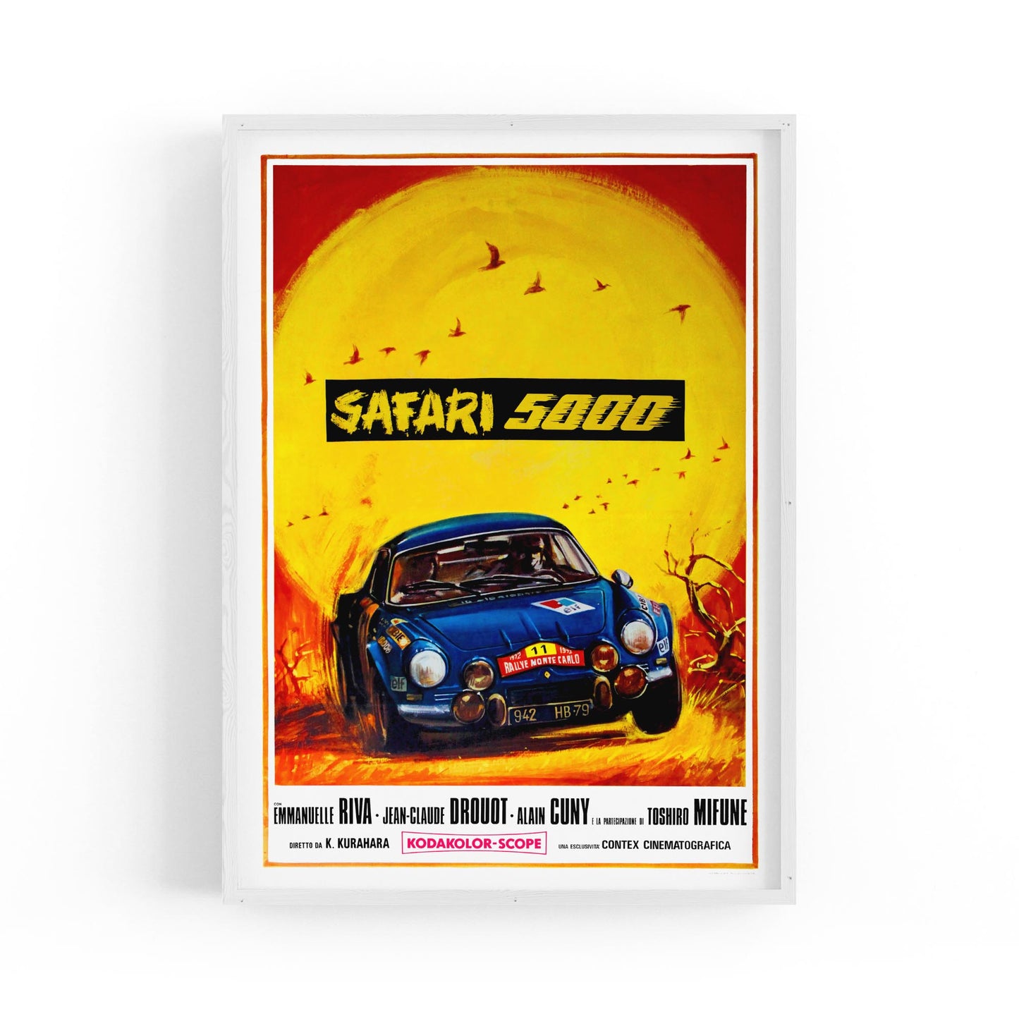 Motorsport "Safari 5000" Italian Movie | Framed Vintage Poster