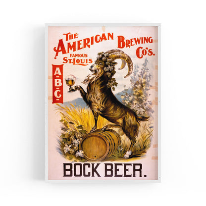 The American Brewing Co "Bock Beer" | Framed Vintage Poster