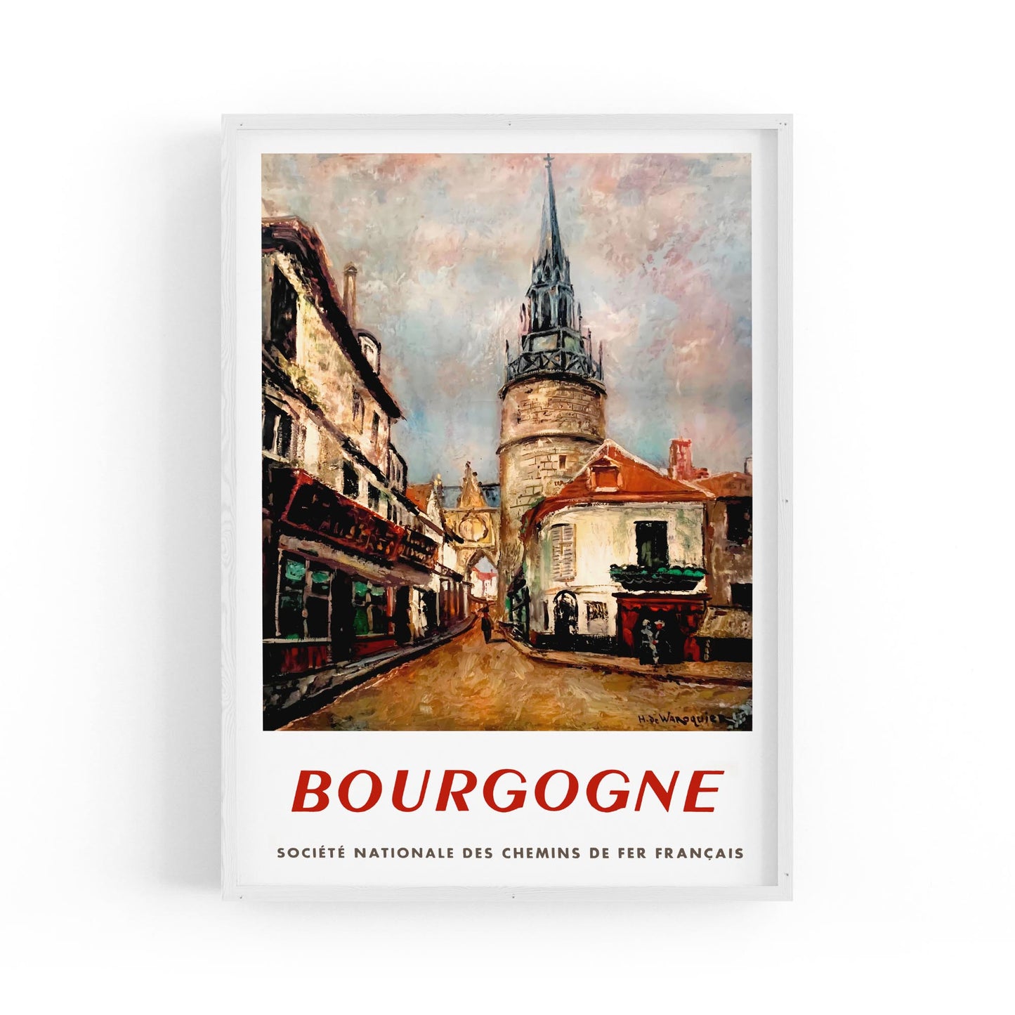 Bourgogne, France - French National Railway | Framed Vintage Travel Poster