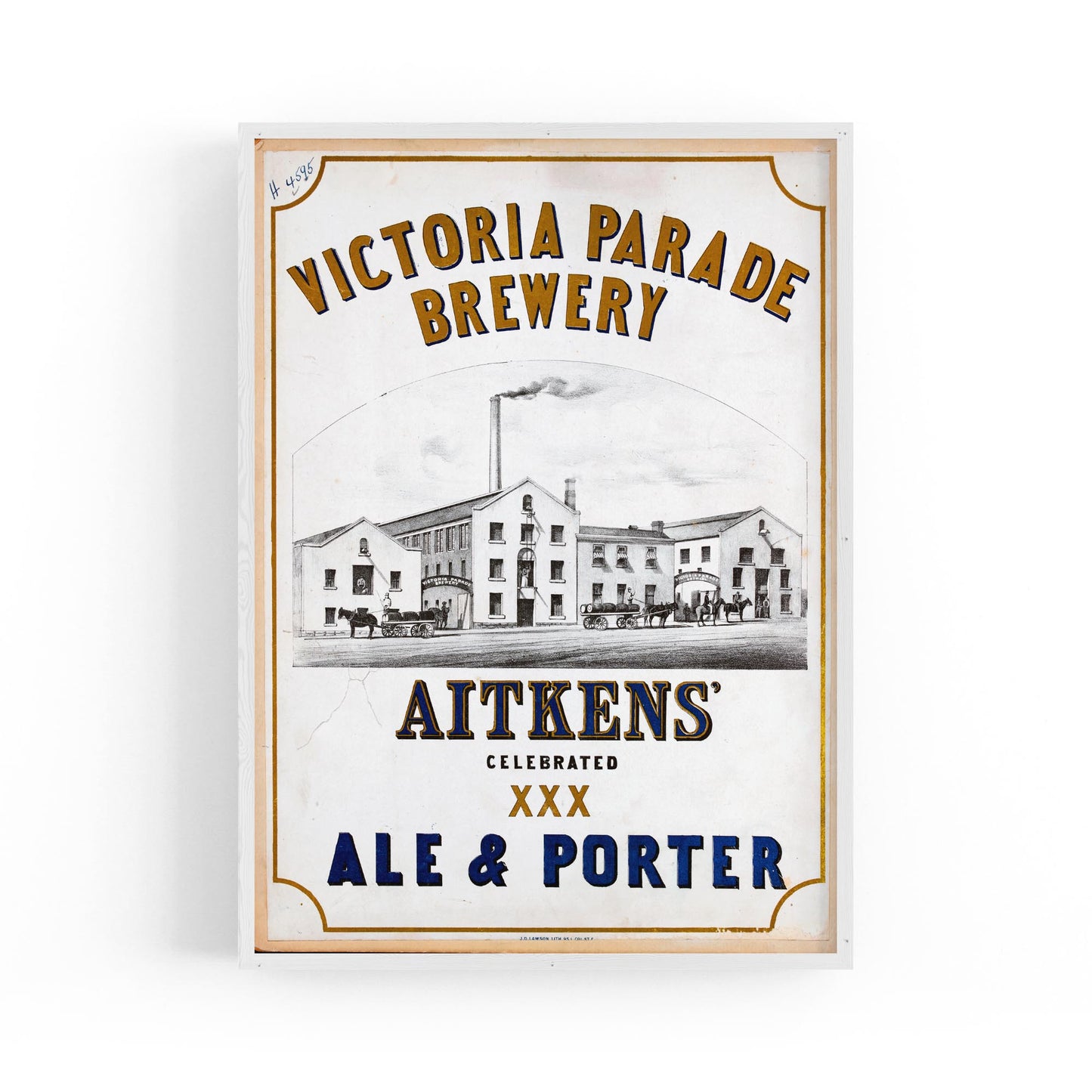 Victoria Parade Brewery, Australia | Framed Vintage Poster